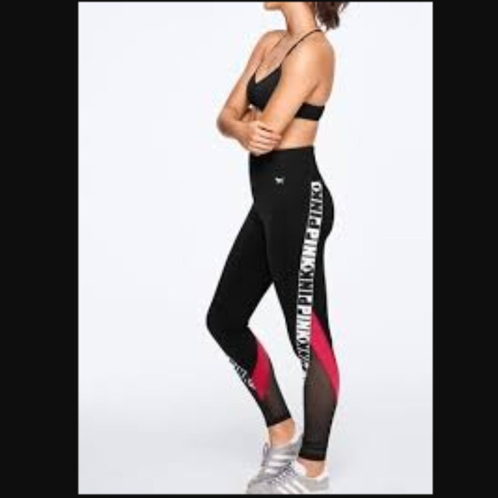 NWT VS PINK BLACK LEGGINGS SIZE XS